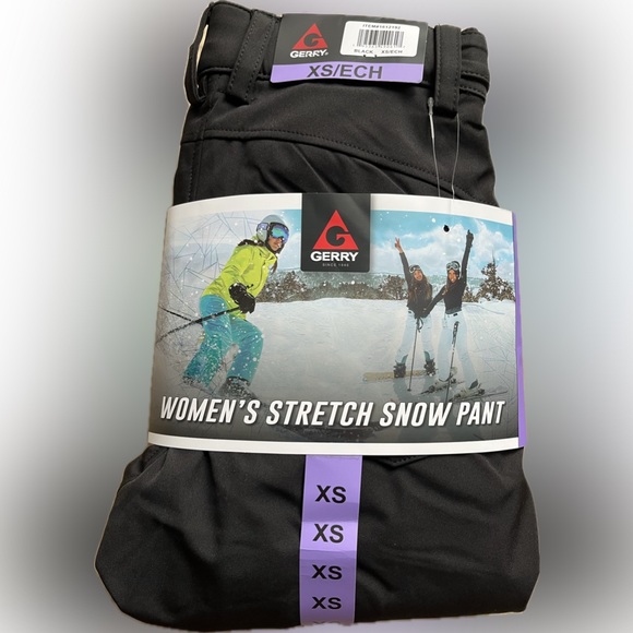 GERRY Women's 4-Way Stretch Water Resistant Fleece Lined Snow Pants Size XS NEW - Picture 1 of 6